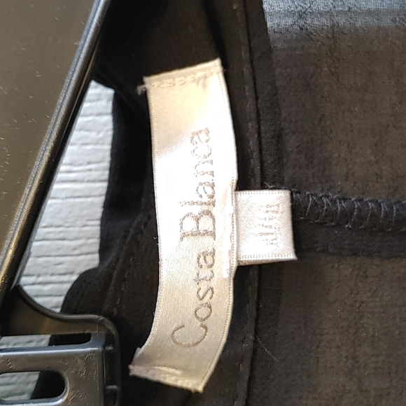 Ladies Costa Blanca Black Sheer Size XL Long Sleeve Blouse - Picture 4 of 5